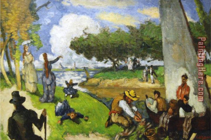 Paul Cezanne Fishermen a Fantastic Scene